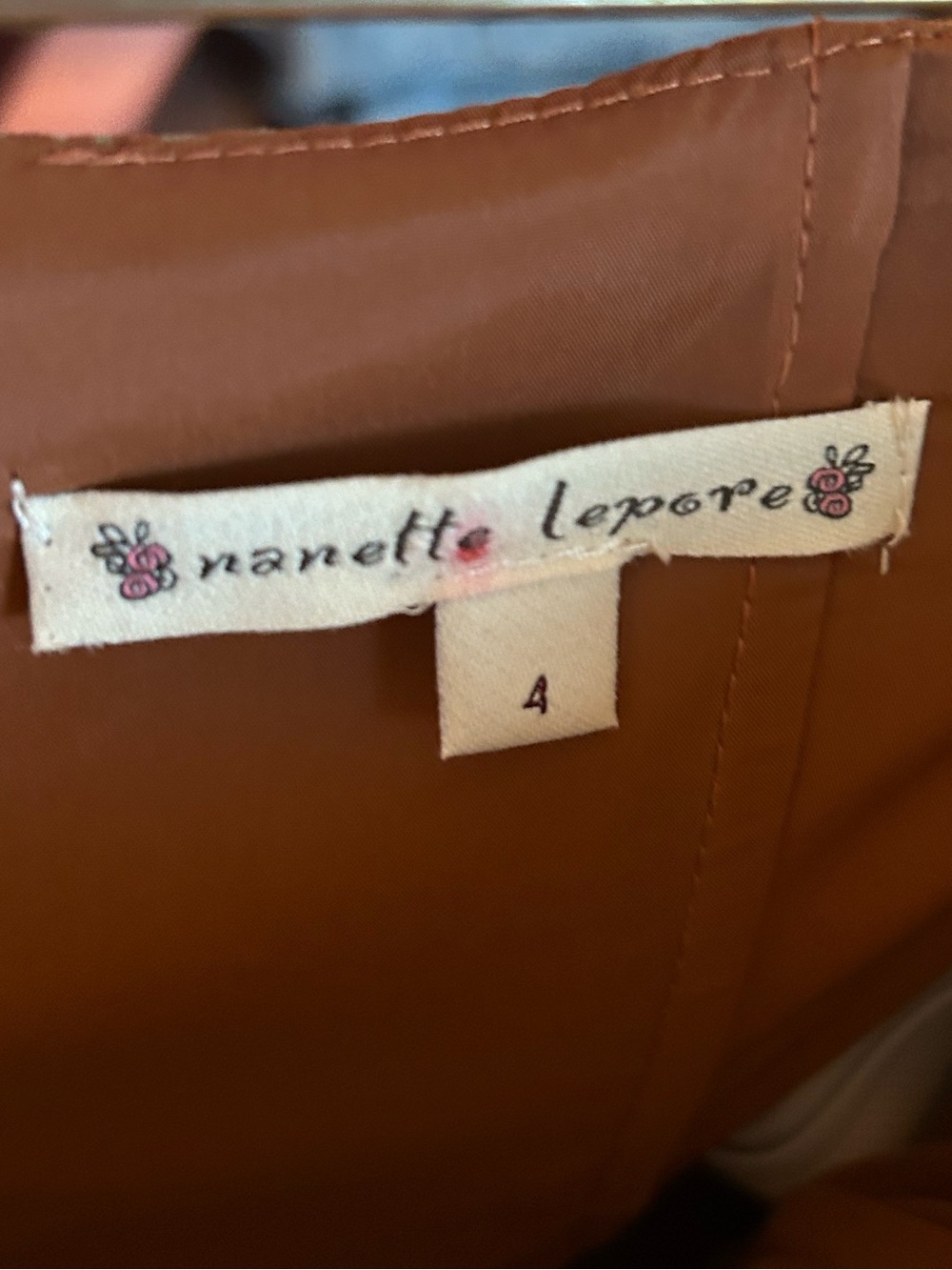 Nanette Lepore VTG Butterfly Print Dress Hankerchief hem *measurements added* - Picture 5 of 8